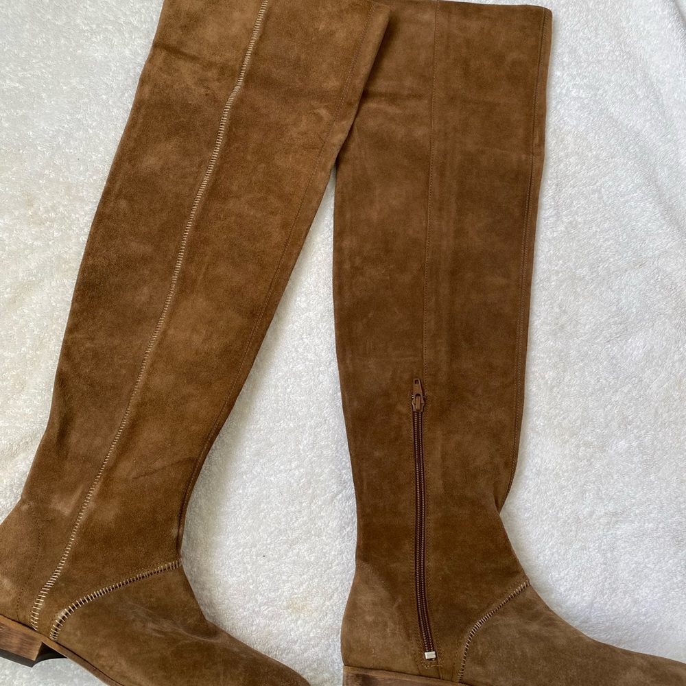 NWT Free People Tan Suede Over-the-Knee Boots - Picture 12 of 14